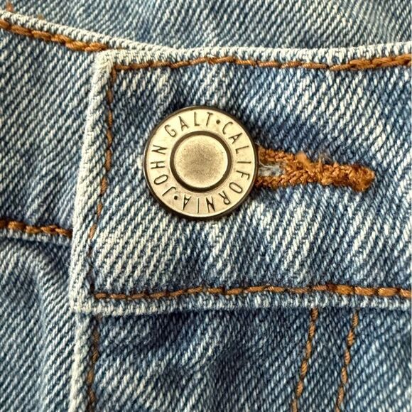 Brandy Melville John Galt Blue Denim A-line Mini Skirt - Picture 3 of 5